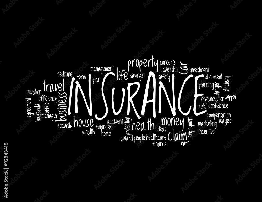 Insurance protection concept word cloud