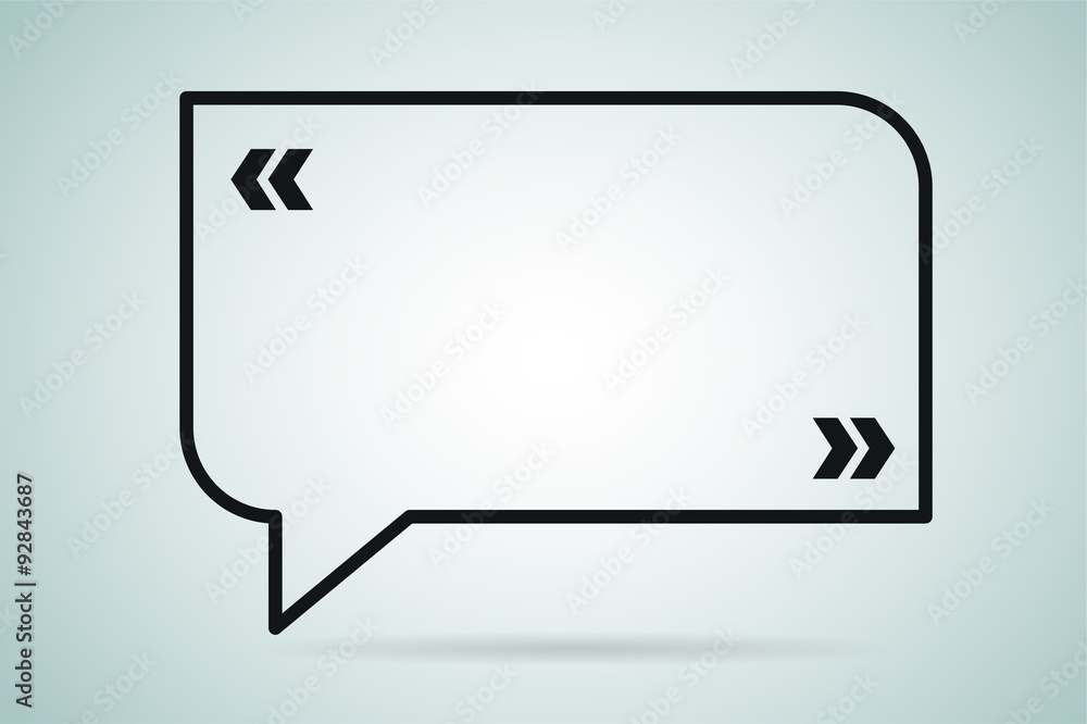 Fototapeta premium Quote blank template bubble empty design