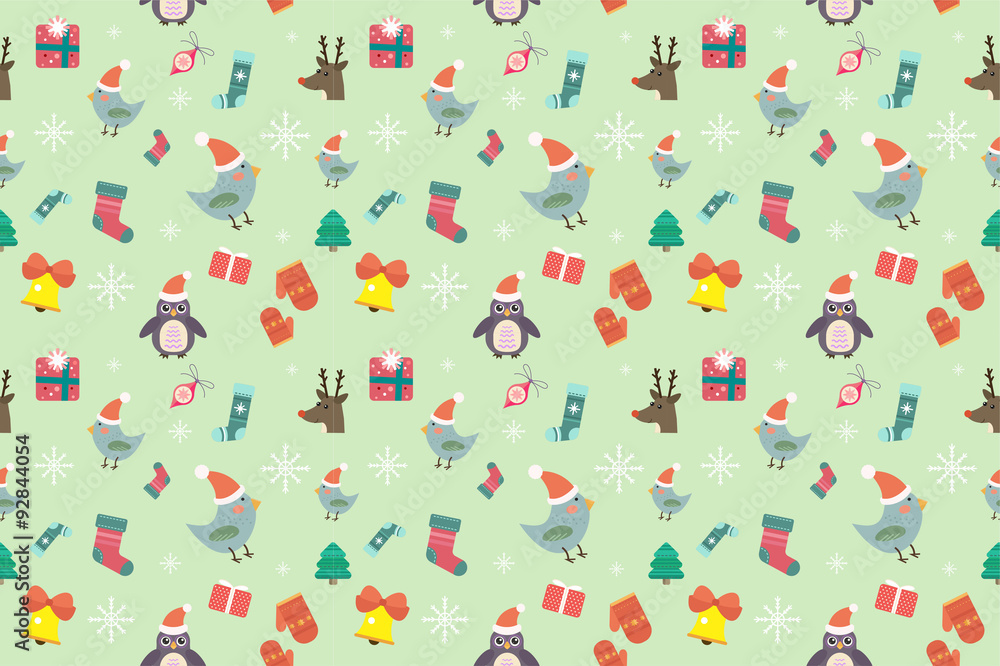 Christmas vector seamless pattern background Christmas vector seamless pattern background