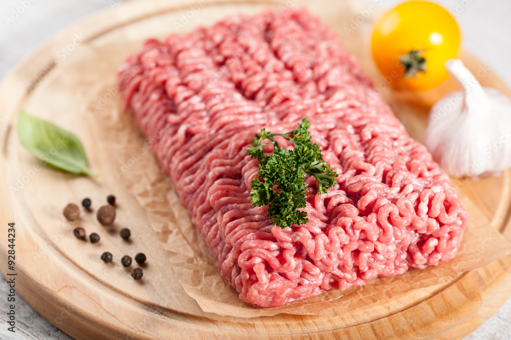 Raw minced beef