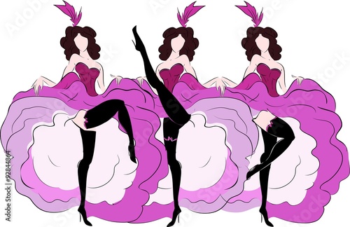 Cancan dancers sketch