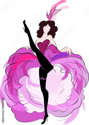 Cancan dancer sketch