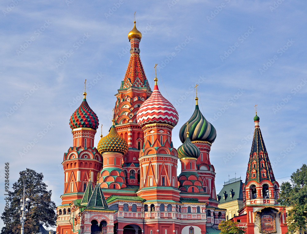 Colorful domes of moscow churches