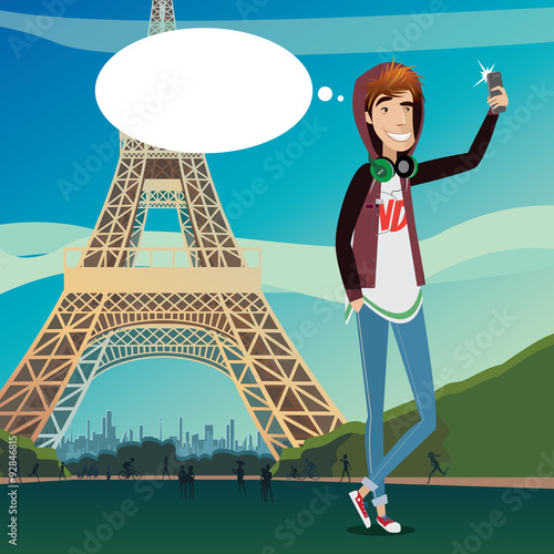 Eiffel Tower selfie