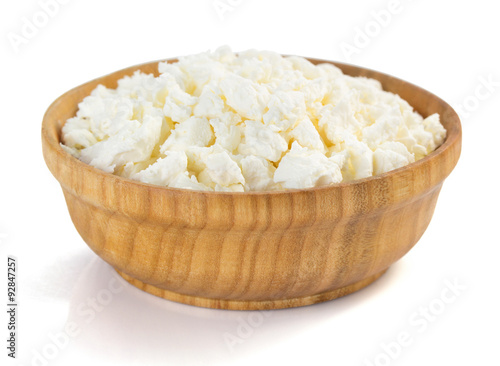 Wallpaper Mural cottage cheese in bowl on white Torontodigital.ca