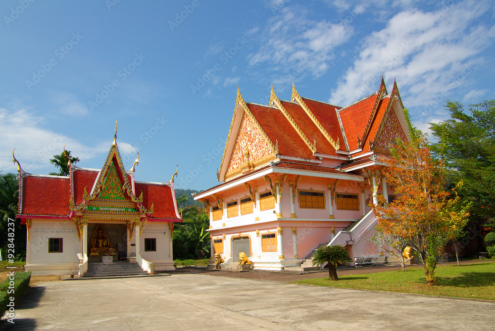 PHANG NGA, THAILAND - January 8, 2014: Wat Kaeo Manee Si Mahatha