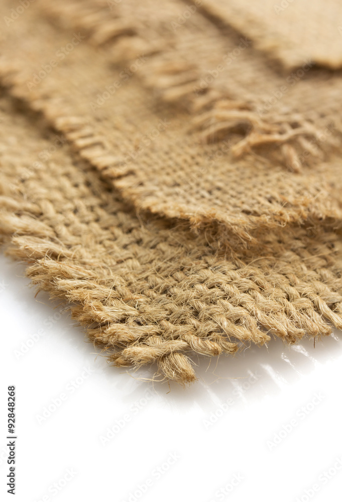 burlap hessian sacking isolated on white burlap hessian sacking isolated on white