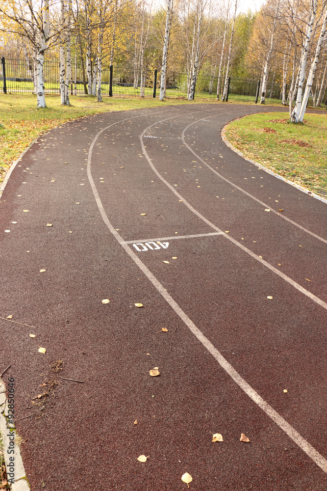 Obraz premium running track of stadium