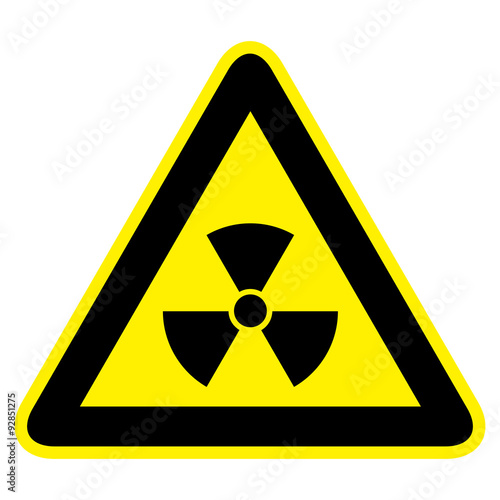 Radioaktiv Warnzeichen photo