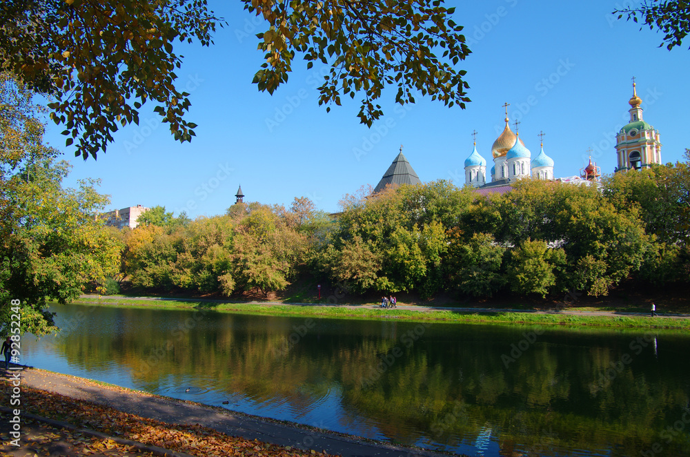MOSCOW, RUSSIA - September 23, 2015: Novospassky Monastery MOSCOW, RUSSIA - September 23, 2015: Novospassky Monastery