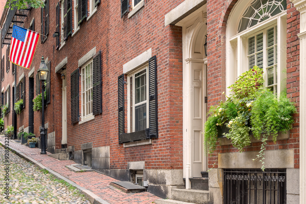 Naklejka premium Beacon Hill w Bostonie