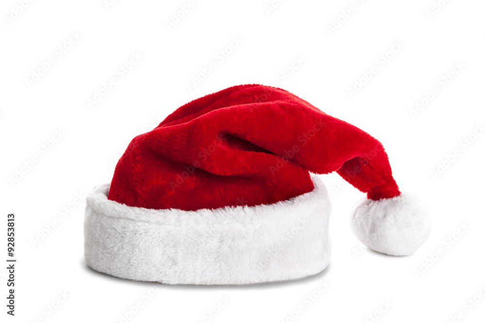 Santa Claus red hat isolated on white background Santa Claus red hat isolated on white background