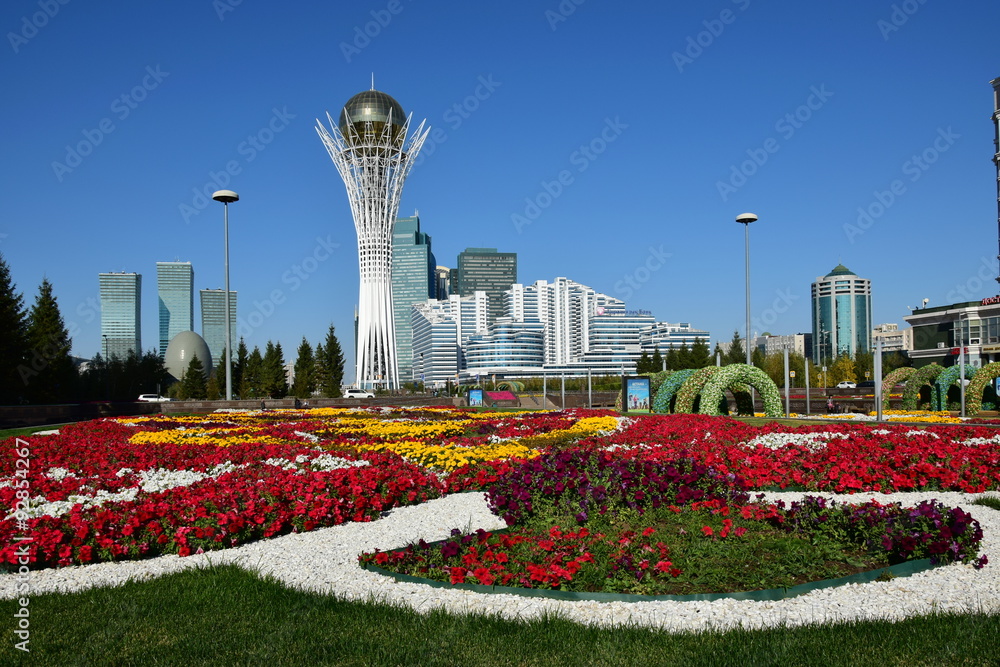 View on Baiterek in Astana, Kazakhstan