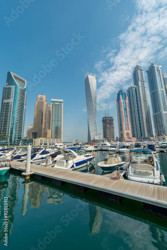 Dubai - AUGUST 9, 2014: Dubai Marina district on August 9 in UAE