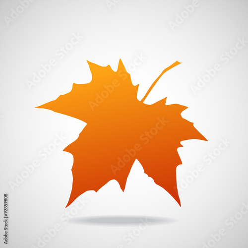Silhouette of the maple leaf. Canadian symbol. Vector illustration. Eps 10