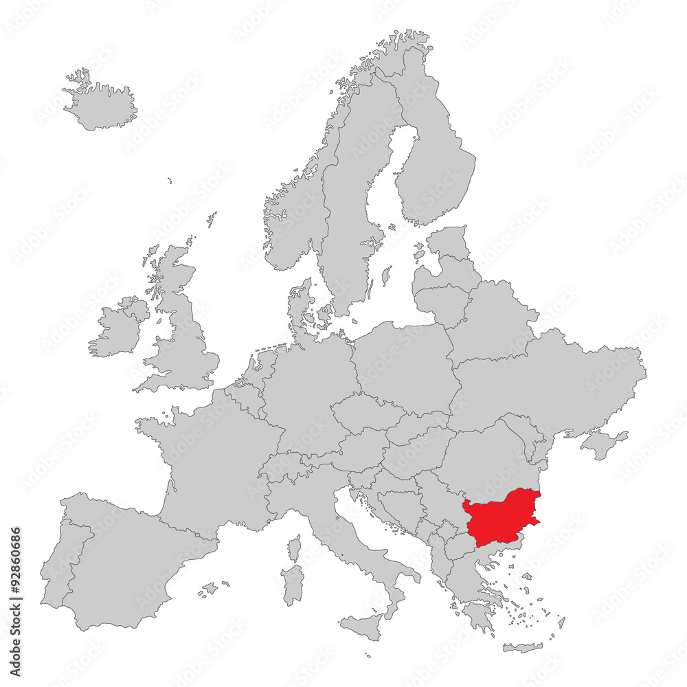 Naklejka premium Europa - Bułgaria