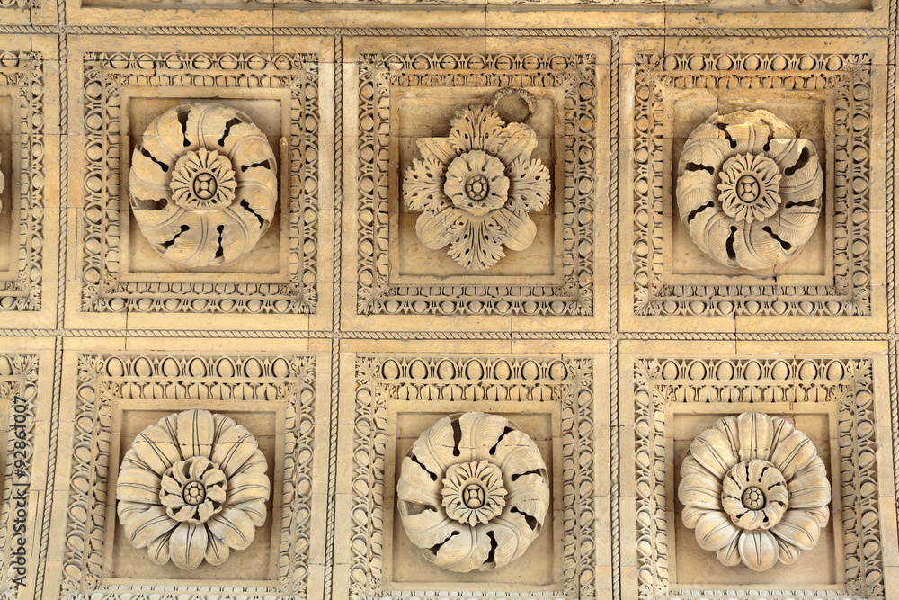 Paris - Architectural fragments of Triumphal Arch. France Paris - Architectural fragments of Triumphal Arch. France
