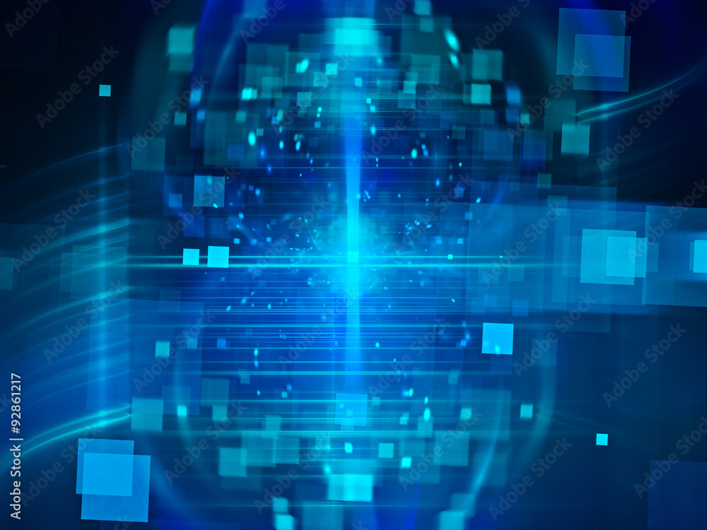 Abstract style illustration depicting microchip Abstract style illustration depicting microchip