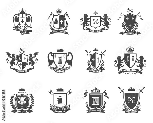 Heraldic Premium Quality Emblems Set
