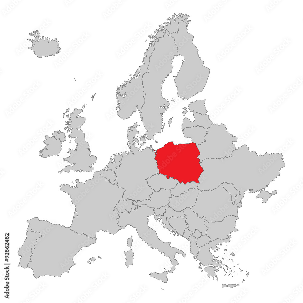 Naklejka premium Europa - Polen