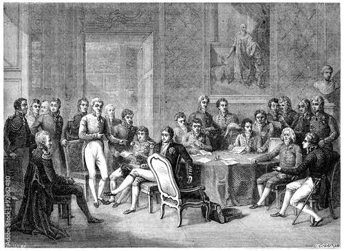 Bild auf Leinwand Congress of Vienna, vintage engraving.