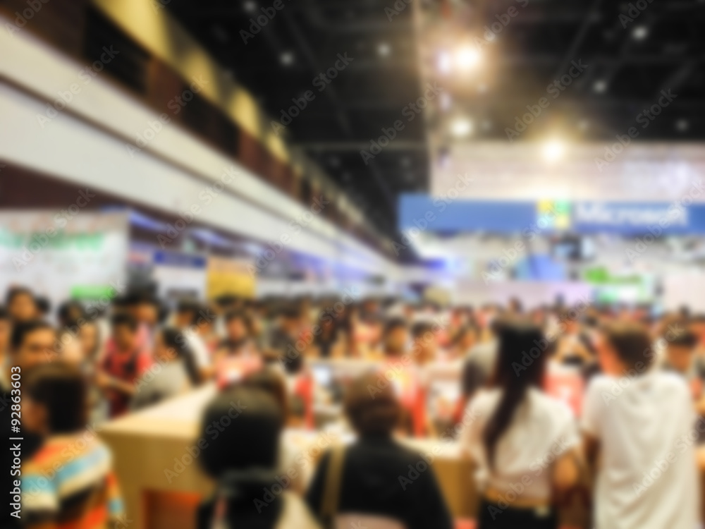 Abstract people walking in exhibition blurred background Abstract people walking in exhibition blurred background