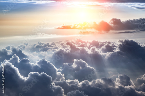 Obraz Chmury i niebo w tle