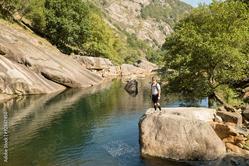 Ultra trail runner portrait in nature