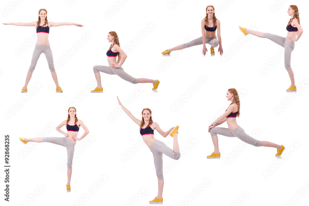 Concept of healthy lifestyle in set Concept of healthy lifestyle in set