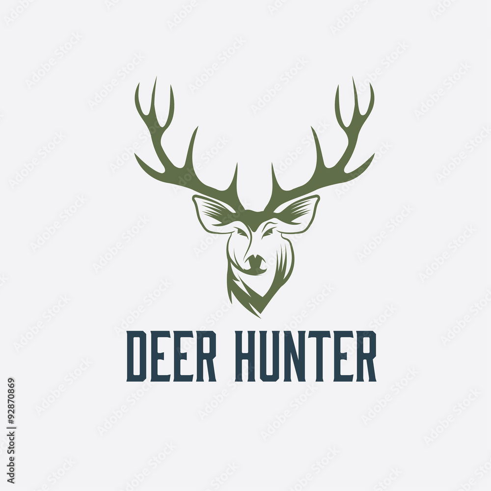 deer hunter vector design template deer hunter vector design template