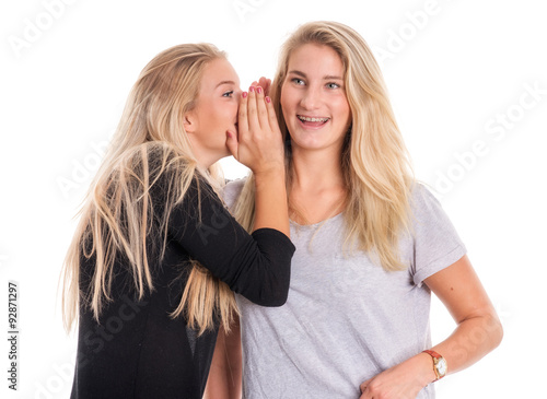 Photography Zwei blonde Mädchen lästern