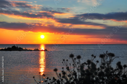 Evening landscape in the Black Sea