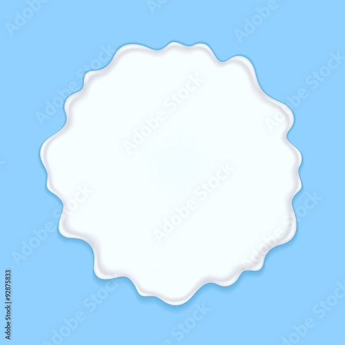 Milk, yogurt or cream blot. 