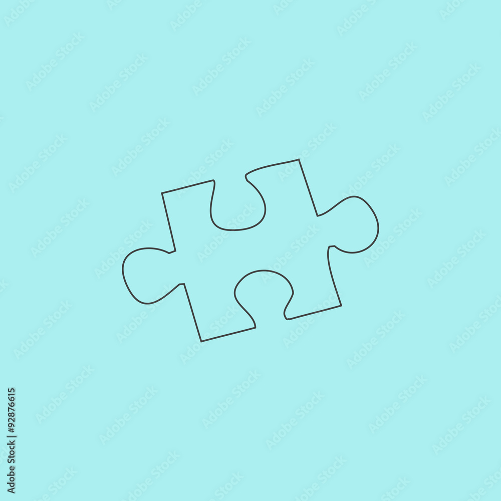 Simple puzzle icon. Simple puzzle icon.