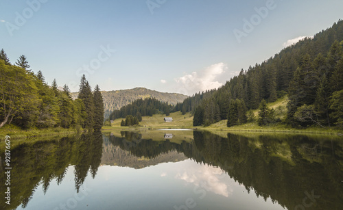 Summer evening at Lake Morgins , Alps Mountains, Switzerland © elephotos