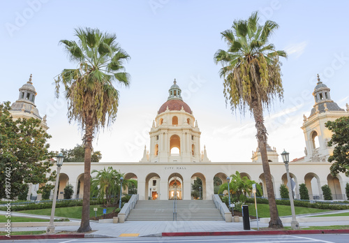 The beautiful Pasadena City Hall near Los Angeles, California photo