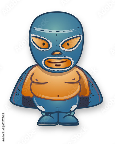 Mexican traditional cartoon wrestler