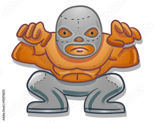 Mexican traditional cartoon wrestler