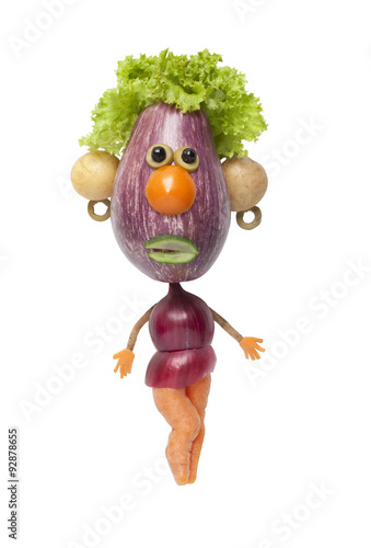 Funny girl made of vegetables