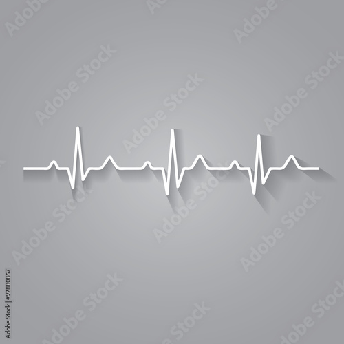 Vector Illustration heart rhythm ekg .
