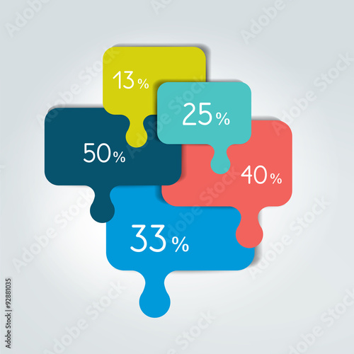 Speech bubble template, scheme. Infographic element.