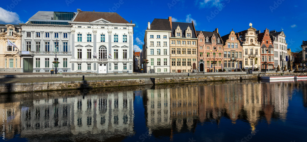 Ghent canal. Ghent, Belgium