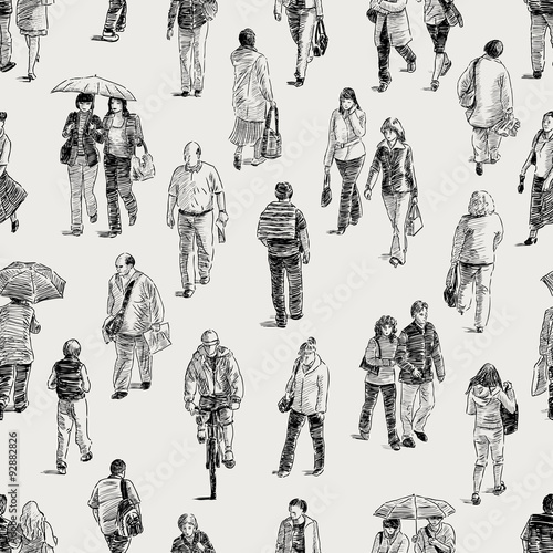 pattern of the pedestrians