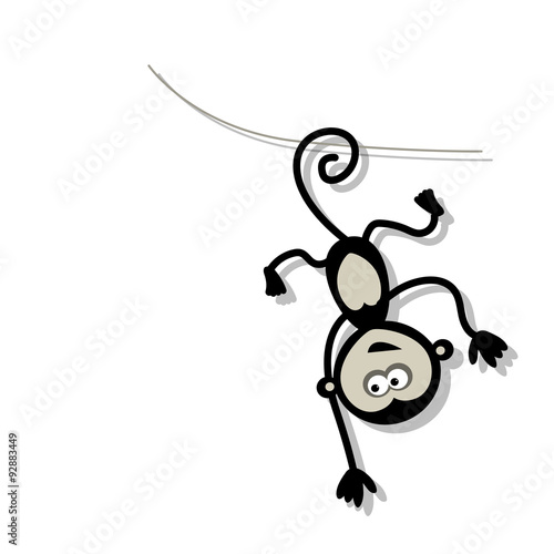 Funny monkey for your design