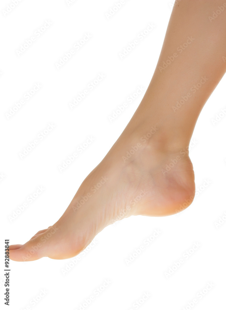 Sole of the female foot.Isolated Sole of the female foot.Isolated