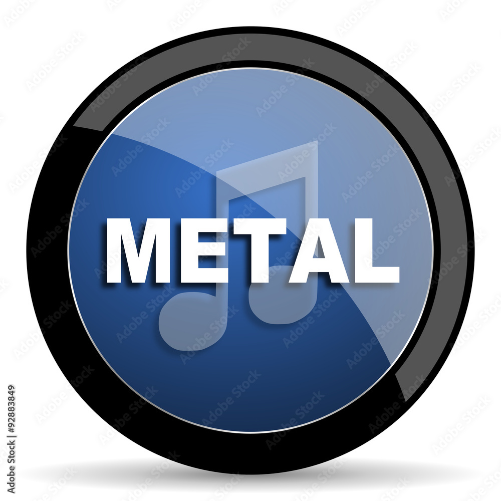 metal music blue circle glossy web icon on white background, round button for internet and mobile app metal music blue circle glossy web icon on white background, round button for internet and mobile app
