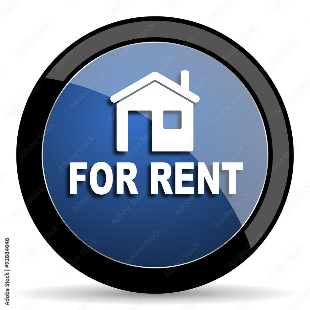 for rent blue circle glossy web icon on white background, round button for internet and mobile app for rent blue circle glossy web icon on white background, round button for internet and mobile app