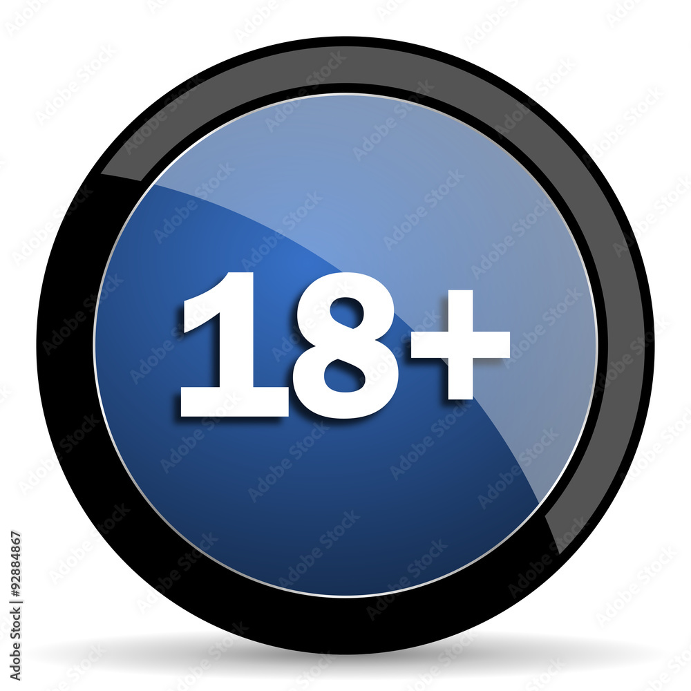 adults blue circle glossy web icon on white background, round button for internet and mobile app adults blue circle glossy web icon on white background, round button for internet and mobile app