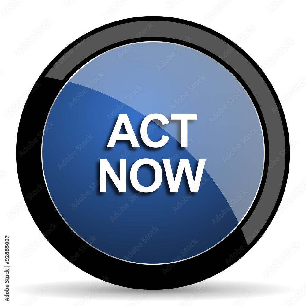 act now blue circle glossy web icon on white background, round button for internet and mobile app act now blue circle glossy web icon on white background, round button for internet and mobile app