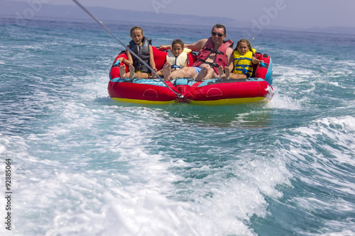 Family ride on the sea